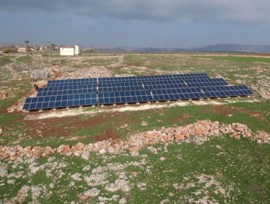 Manisa Sarıgöl'de kurulan 50 HP güneş enerjili sulama sistemi
