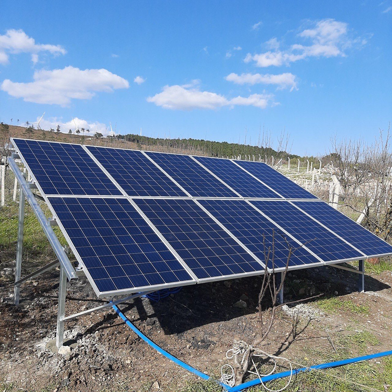 Karaçam'de 2 HP Güneş Enerjili Sulama Sistemi — İzmir Karaçam güneş enerjili sulama sistemi fotoğrafı